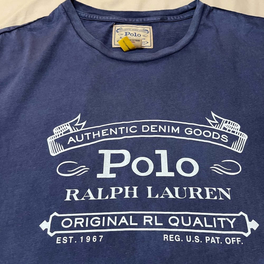 Polo by Ralph Lauren Men's Blue T-Shirt